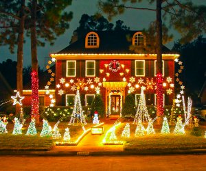 Beautiful neighborhood Christmas lights are all around Houston. Photo courtesy of the Franck's Christmas Light Show 