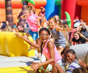 Fourth of July Weekend Fun for Boston Kids: Fireworks, Harborfest, and Big Bounce Jump on the biggest inflatable your kids will ever see. Photo courtesy of Big Bounce America