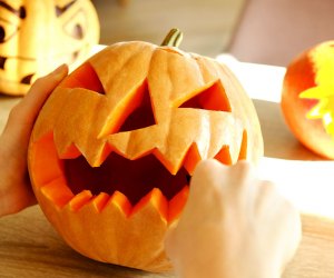 Which pumpkin carving idea will you choose? Spooky or sweet?