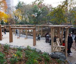 Billy Johnson Park is built with natural wooden logs and creatively integrated into its surroundings.