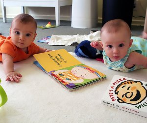 Babies love books; sure they may treat them as toys or food at first, but a love of reading will come.