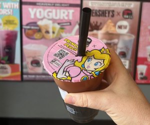 Kung Fu Tea participates in many kid-friendly collaborations, including Strawberry Shortcake and Nintendo's Princess Peach. Photo by Melanie Preis