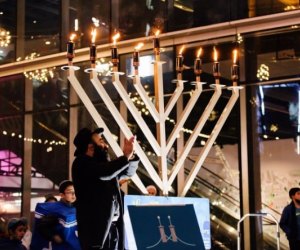 Get festive this New Year's Weekend at the Annual Menorah Lighting in the Seaport District event photo courtesy of @seaportbos on Instagram