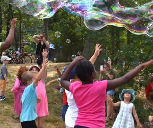 Free Things to Do with Boston Kids in August Bubbles are on tap at the 2019 Children's Summer Festival. Photo courtesy of the Boston Parks and Recreation Department