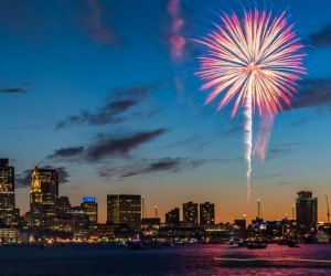 Harborfest kicks off Independence Day celebrations with early 4th of July fireworks. Photo  by @617 Images, courtesy of Boston Harborfest