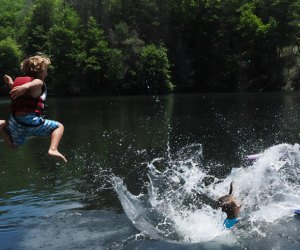 swimming lakes and ponds near Boston Summer fun sunshine 