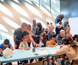 Broad Museum Family Weekend Workshop. Photo courtesy of the museum