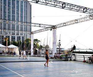 Watch a match and participate in a clinic at Brookfield Place's US Open Experience. Photo courtesy of Brookfield Place
