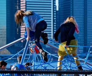 Conquer the climbing structure at Brooklyn Bridge Park's Pier 5 playground