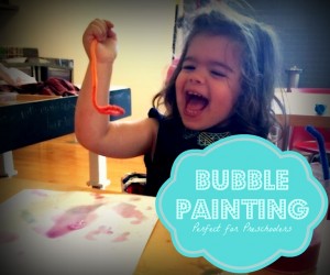 Bubble Painting with Kids