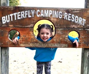 A girl having fun at Butterfly Camping Resort in New Jersey