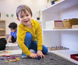Preschoolers can stay just for the morning or for a full day at Cambridge Montessori. Photo courtesy of Cambridge Montessori School
