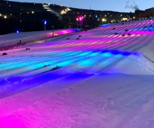 You can go snow tubing after dark at Camelback