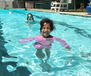 Hit the pool for swim lessons at Camp Sacajawea. Photo courtesy of the camp