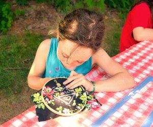 Crafts are part of the curriculum at  Camp Runoia.