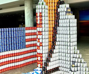 Things to Do on Long Island this Weekend with Kids: Children's Theater, Crafting The cost of admission to Canstruction Long Island: just one can of food that are then donated to feed to feed hungry Long Islanders. Photo courtesy of the event