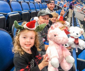 Spread some holiday cheer by bringing along a new teddy bear or stuffed animal to throw on the ice when the Solar Bears score their first goal at the Amway Center. Photo by the author