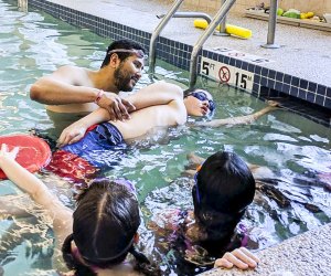Swimming lessons in Boston teach kids of all ages. Photo courtesy of Charles River Aquatics 