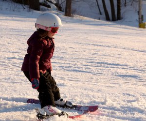 The Best Ski and Snowboard Destinations for Families Near Chicago Learn to ski at Chestnut Mountain. Photo by Joey Wallis