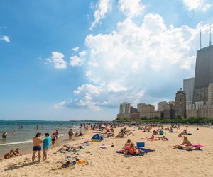 Chicago beaches along the shores of Lake Michigan.