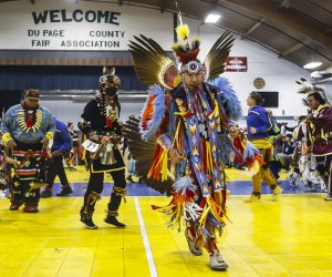 Aztec Dancers at the Harvest Pow Wow. Event photo courtesy of the Midwest Soarring Foundation.