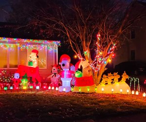 Photo of spectacular holiday lights on a Connecticut house