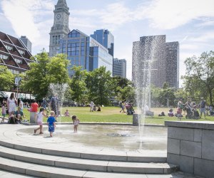 Picture of toddler playground at Boston's Christopher Columbus Park.