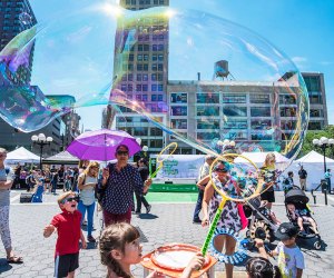 Summer in the Square features engaging children’s programming, family-friendly movie nights, and more! Photo courtesy of  Union Square Partnership