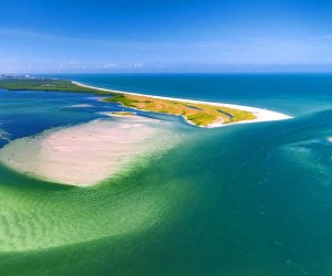 aerial od caladesi island state park