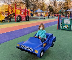 Kids of all ages and abilities will love the colorful equipment at Clemyjontri Park. Photo by the author