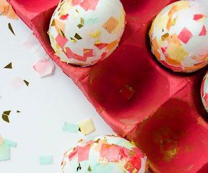How to Dye Easter Eggs: No dye needed at all to make confetti eggs!
