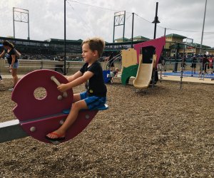 The Memorial Hermann Play Land is one of our favorite things about taking our kids to a Skeeters game at Constellation Field.