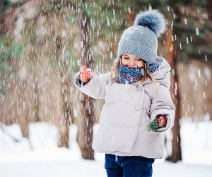 Mohonk Mountain House Girl in snow Cross-Country Skiing Near NYC