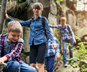 Family hiking at Crystal Springs Resort in NJ