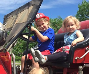 Don't miss the opportunity to sit in real fire trucks at the First Responders Day and Fire Truck Show at the Connecticut Trolley Museum. Photo courtesy of the museum 