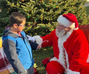 Santa Claus is coming to town, for breakfast, brunch, and photos with Santa in CT! Photo by Anne Ogden for the Mystick Chamber of Commerce.