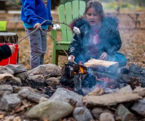 Cozy up outdoors at Family Campfire: Winter Wreath Making at Earthplace. Photo courtesy of Earthplace.