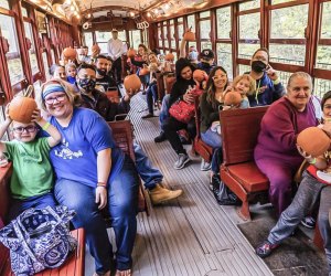 All aboard for fall fun in October! Pumpkin Patch Trolley photo courtesy of the CT Trolley Museum, Facebook