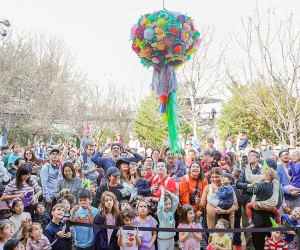 Come to the Rory Meyers Children's Adventure Garden at the Dallas Arboretum for a Noon Year's Eve ball drop, bubble dance party, and winter STEM activities. Photo courtesy of the arboretum