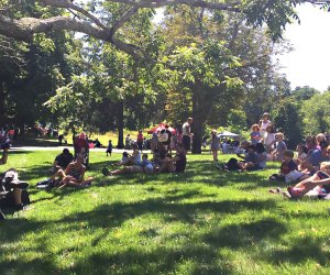 Family Fun Day is enjoyed in the shade at the Daniel Webster Estate. Photo courtesy of the estate