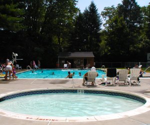 The pool at the Delaware River Family Campground in New Jersey