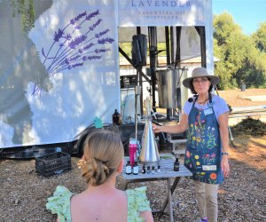 Science at the farm with lavender essential oil making.