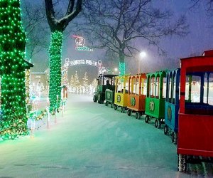 All aboard DiDonato's Magical Holiday Express Christmas train for the journey to the Holiday Village. Photo courtesy of DiDonato's