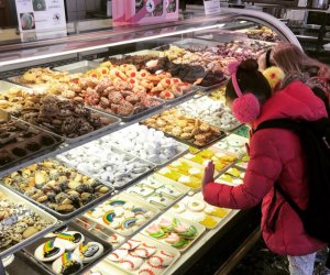 Kids will have a hard time deciding between all the delicious treats at Dinkel's, the 100 year old Bavarian bakery