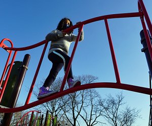 Climb to new heights at the Adventure Playground in Highbridge Park. Photo by Jody Mercier