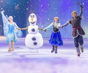 Photo of Disney on Ice performance with characters from Frozen.