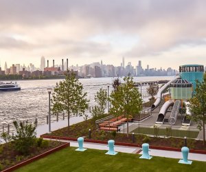 Domino Park is a stunning backdrop for a photo