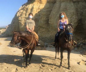 Only in LA can you take a beach ride in the winter. Photo by Mommy Poppins