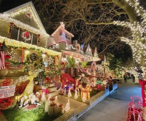 See a neighborhood full of Christmas lights in Dyker Heights