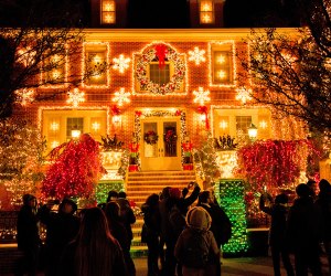 The Dyker Heights Christmas lights attract throngs of visitors to the Brooklyn neighborhood each holiday season. Photo courtesy of Dyker Heights Lights